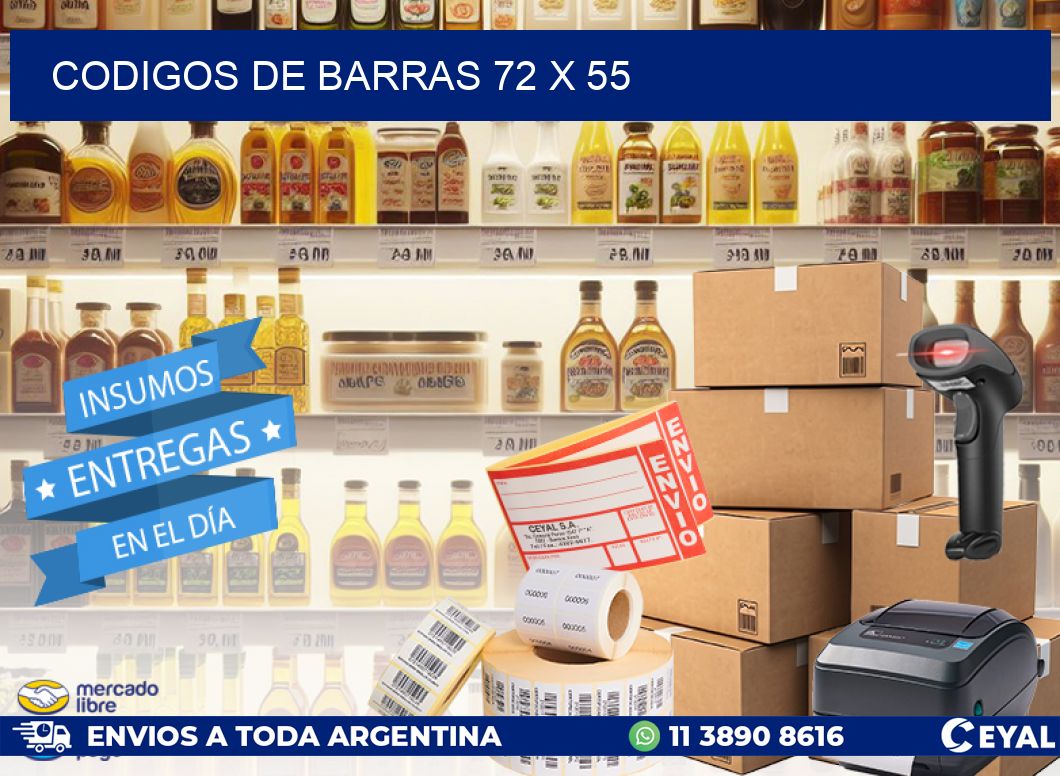 codigos de barras 72 x 55