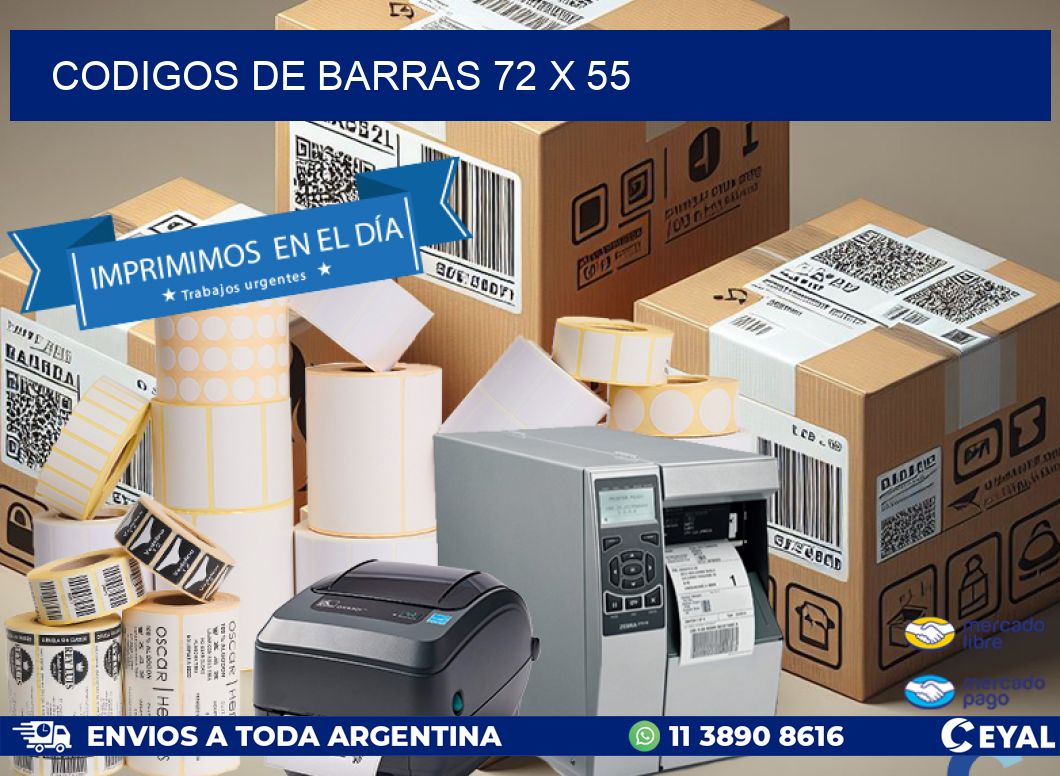 codigos de barras 72 x 55