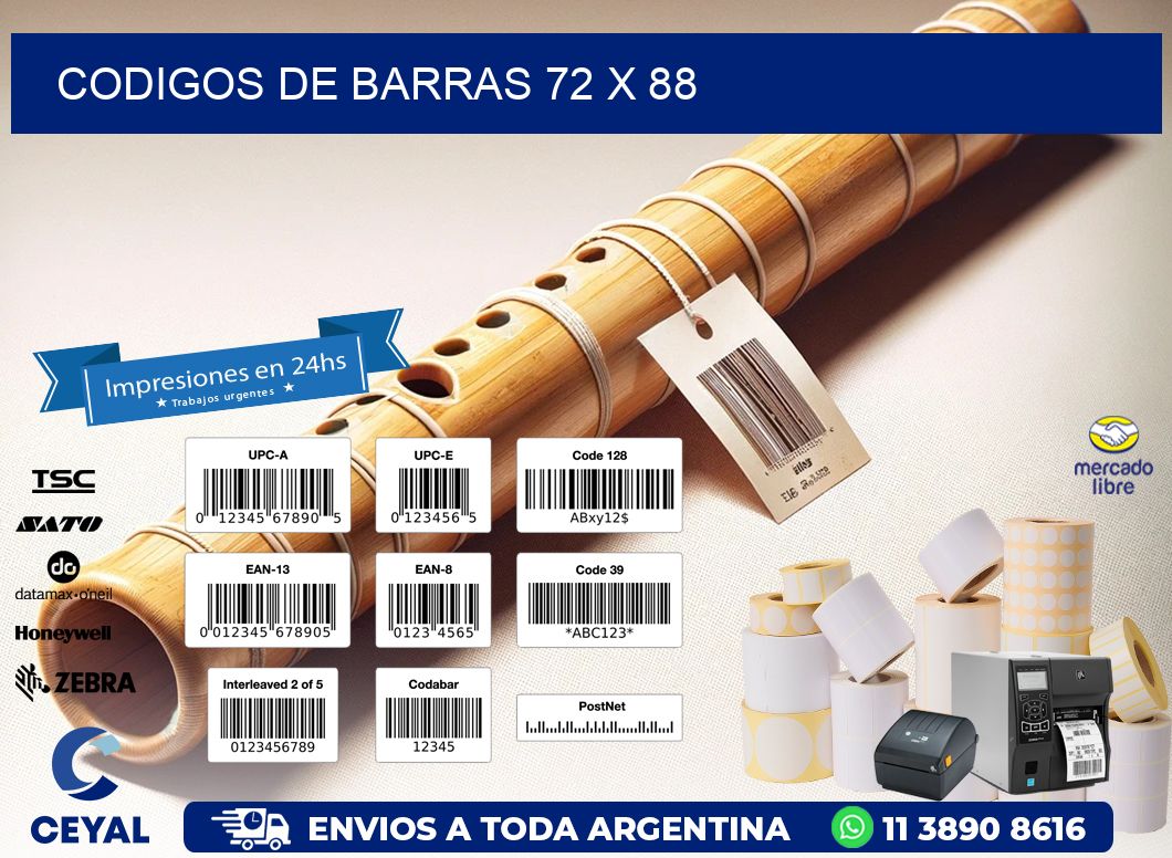 codigos de barras 72 x 88