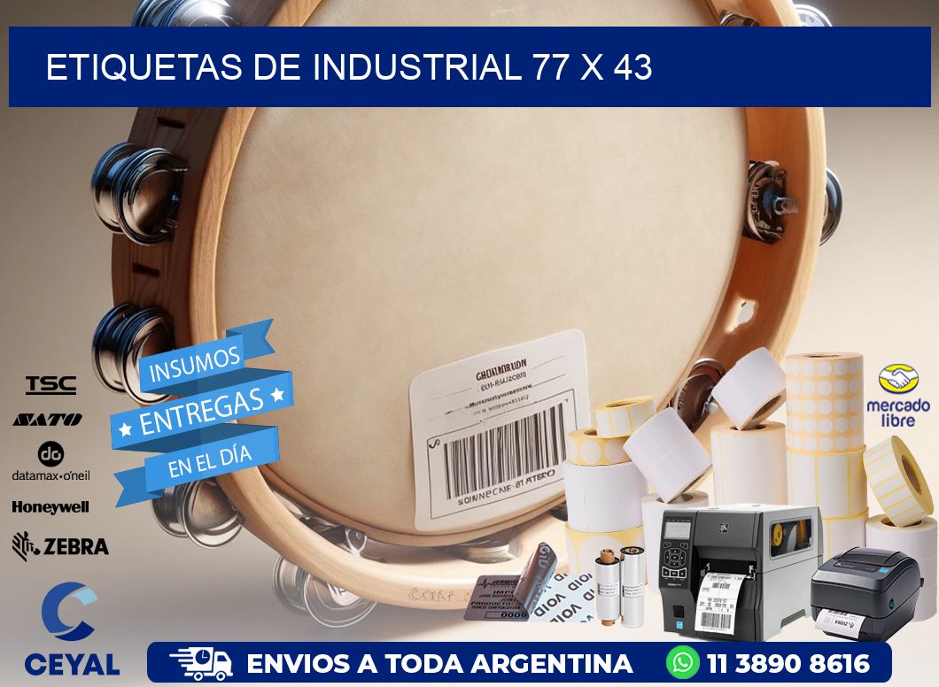 etiquetas de industrial 77 x 43