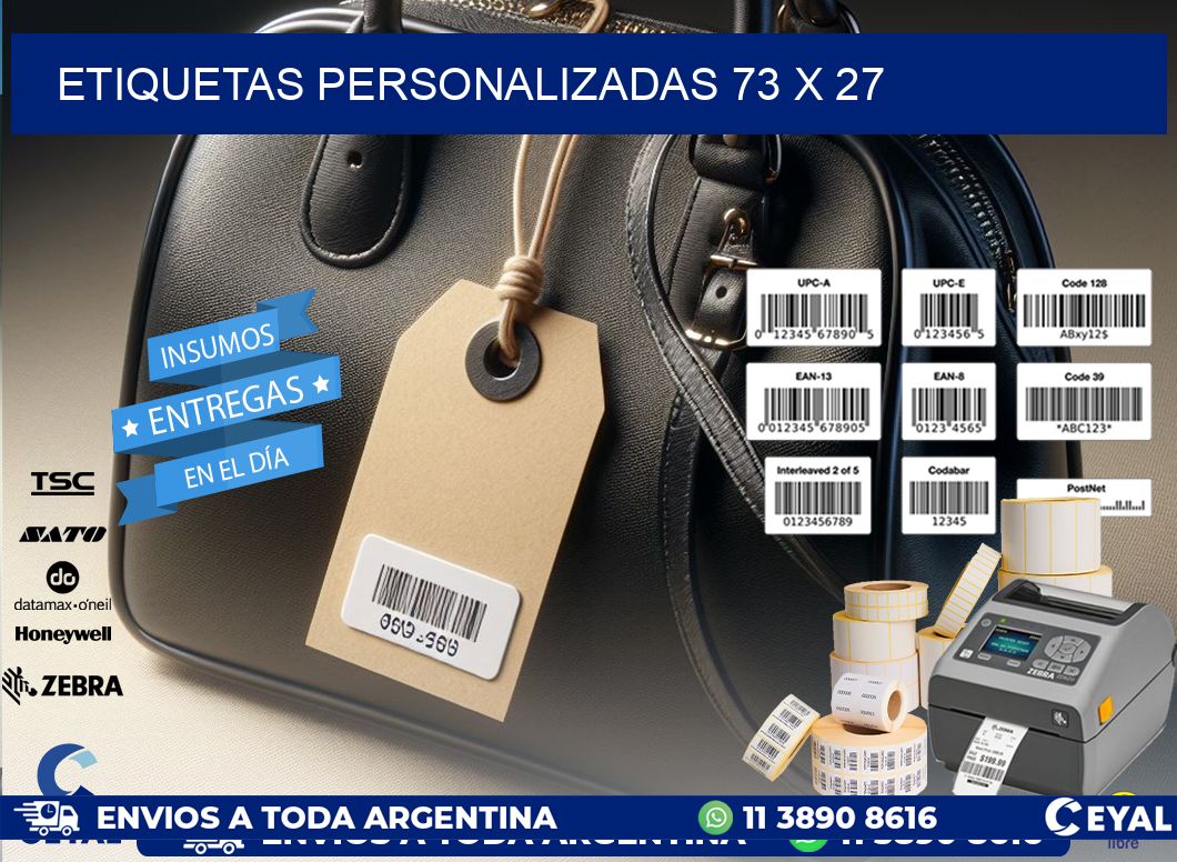 etiquetas personalizadas 73 x 27