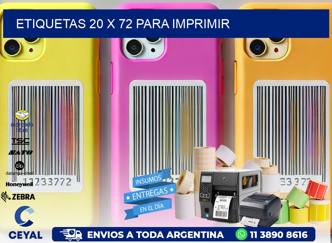 ETIQUETAS 20 x 72 PARA IMPRIMIR