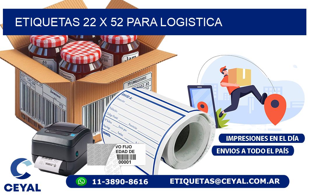 ETIQUETAS 22 x 52 PARA LOGISTICA