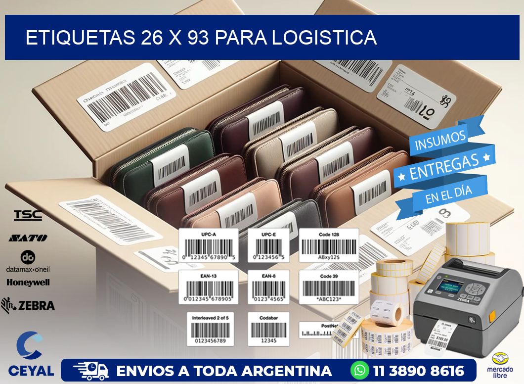 ETIQUETAS 26 x 93 PARA LOGISTICA