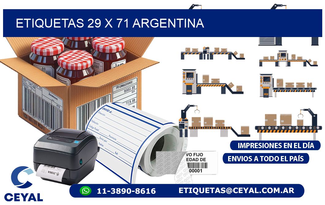 ETIQUETAS 29 x 71 ARGENTINA