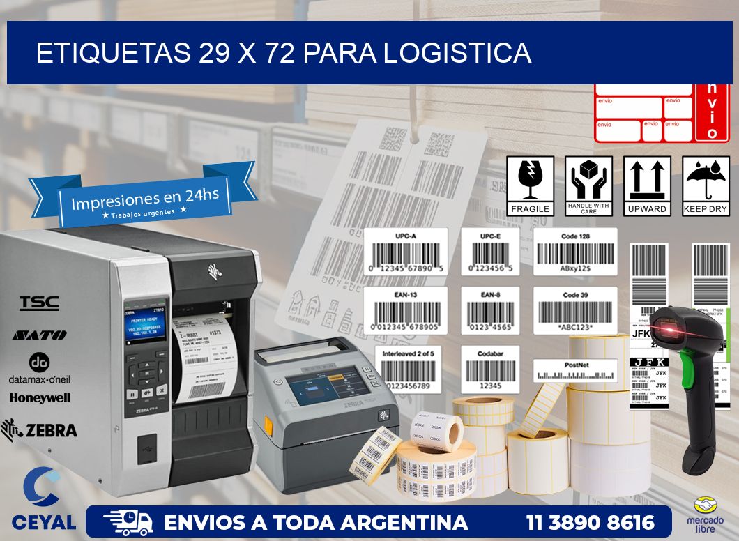 ETIQUETAS 29 x 72 PARA LOGISTICA