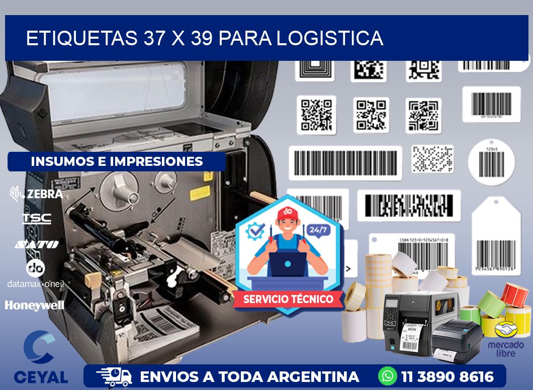 ETIQUETAS 37 x 39 PARA LOGISTICA