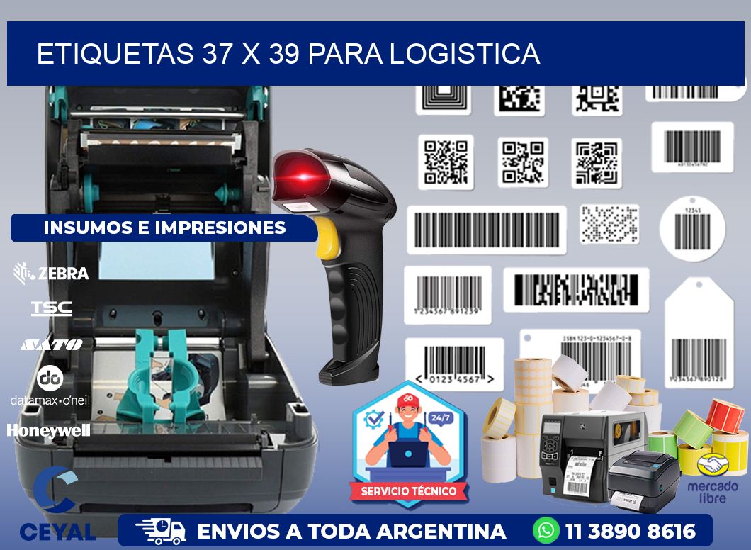ETIQUETAS 37 x 39 PARA LOGISTICA