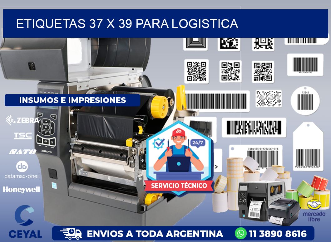 ETIQUETAS 37 x 39 PARA LOGISTICA