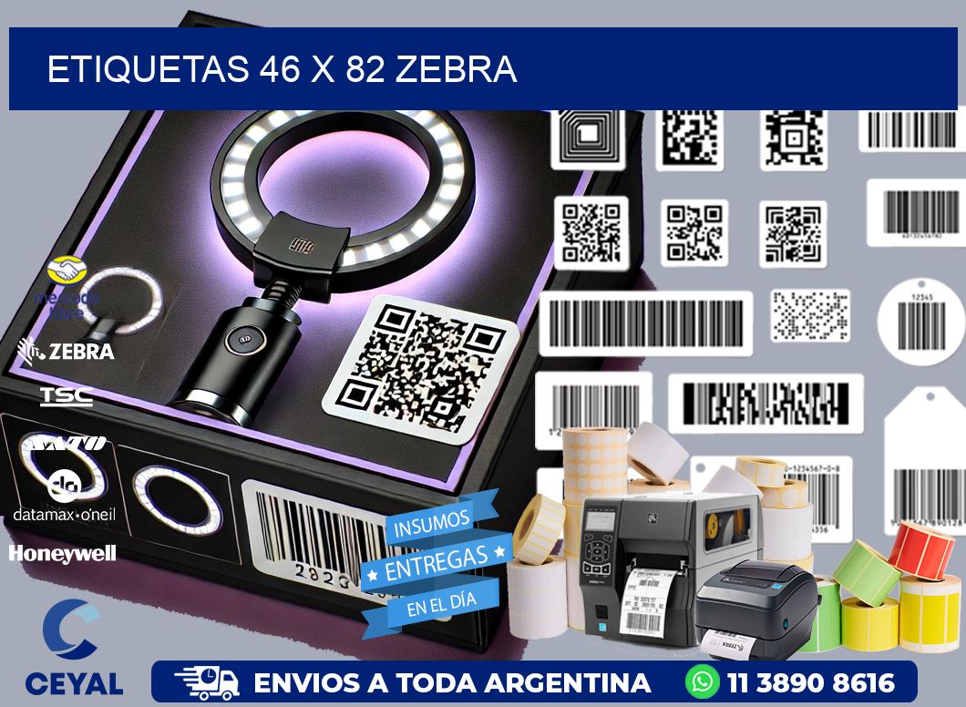 ETIQUETAS 46 x 82 ZEBRA