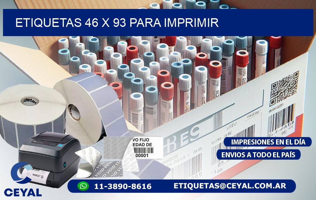 ETIQUETAS 46 x 93 PARA IMPRIMIR