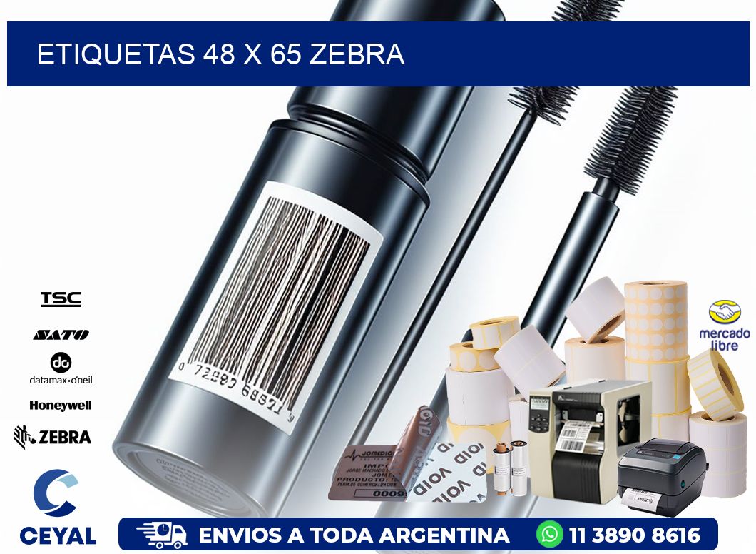ETIQUETAS 48 x 65 ZEBRA