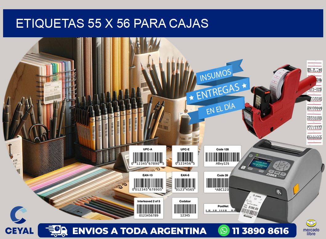 ETIQUETAS 55 x 56 PARA CAJAS