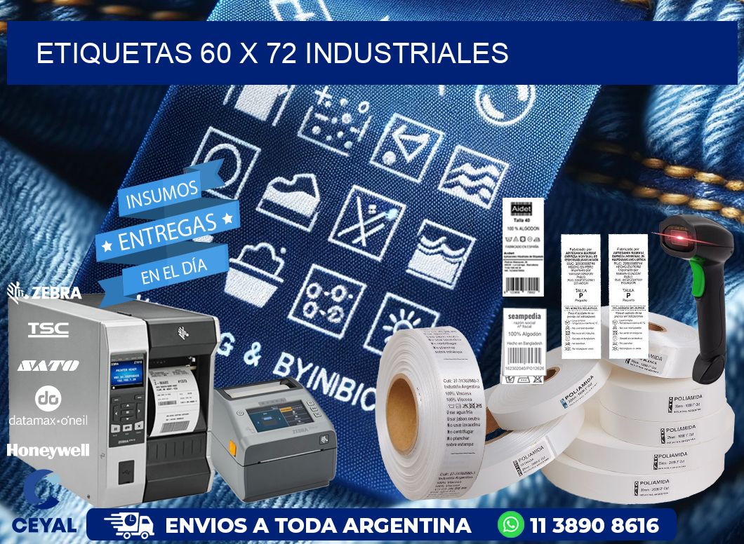 ETIQUETAS 60 x 72 INDUSTRIALES