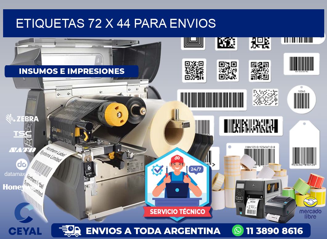 ETIQUETAS 72 x 44 PARA ENVIOS
