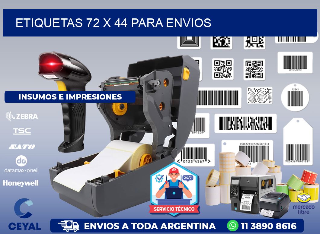 ETIQUETAS 72 x 44 PARA ENVIOS