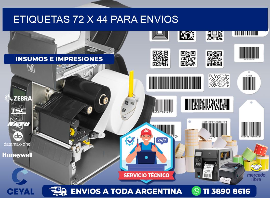 ETIQUETAS 72 x 44 PARA ENVIOS
