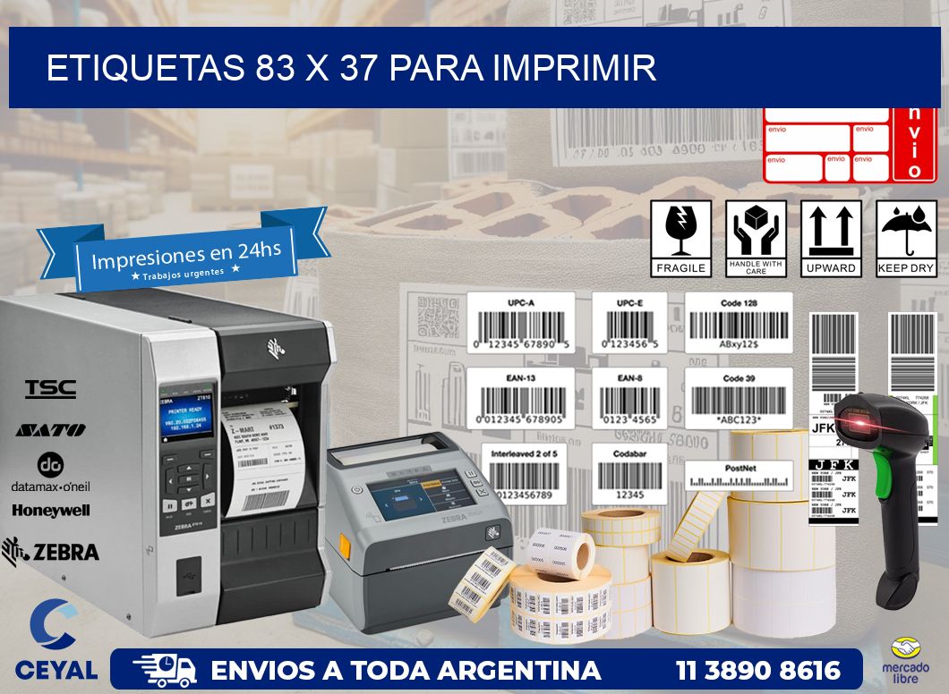 ETIQUETAS 83 x 37 PARA IMPRIMIR