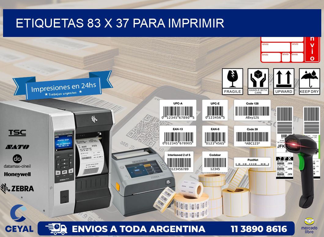 ETIQUETAS 83 x 37 PARA IMPRIMIR