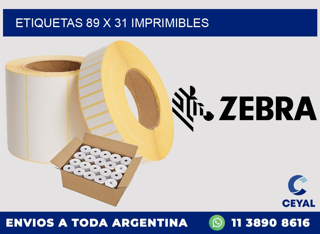 ETIQUETAS 89 x 31 IMPRIMIBLES