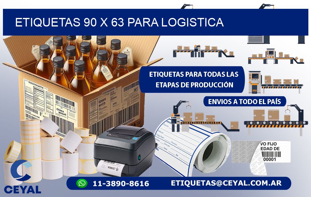 ETIQUETAS 90 x 63 PARA LOGISTICA