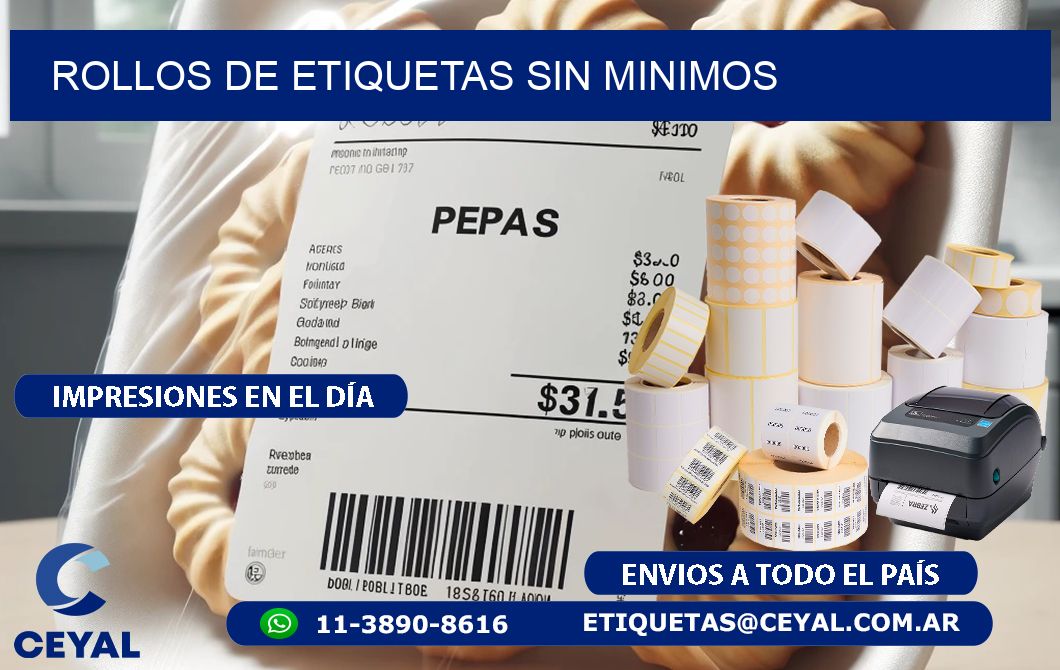 ROLLOS DE ETIQUETAS sin minimos