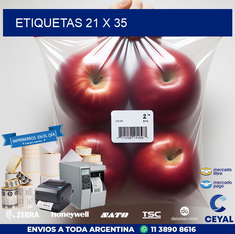 etiquetas 21 x 35