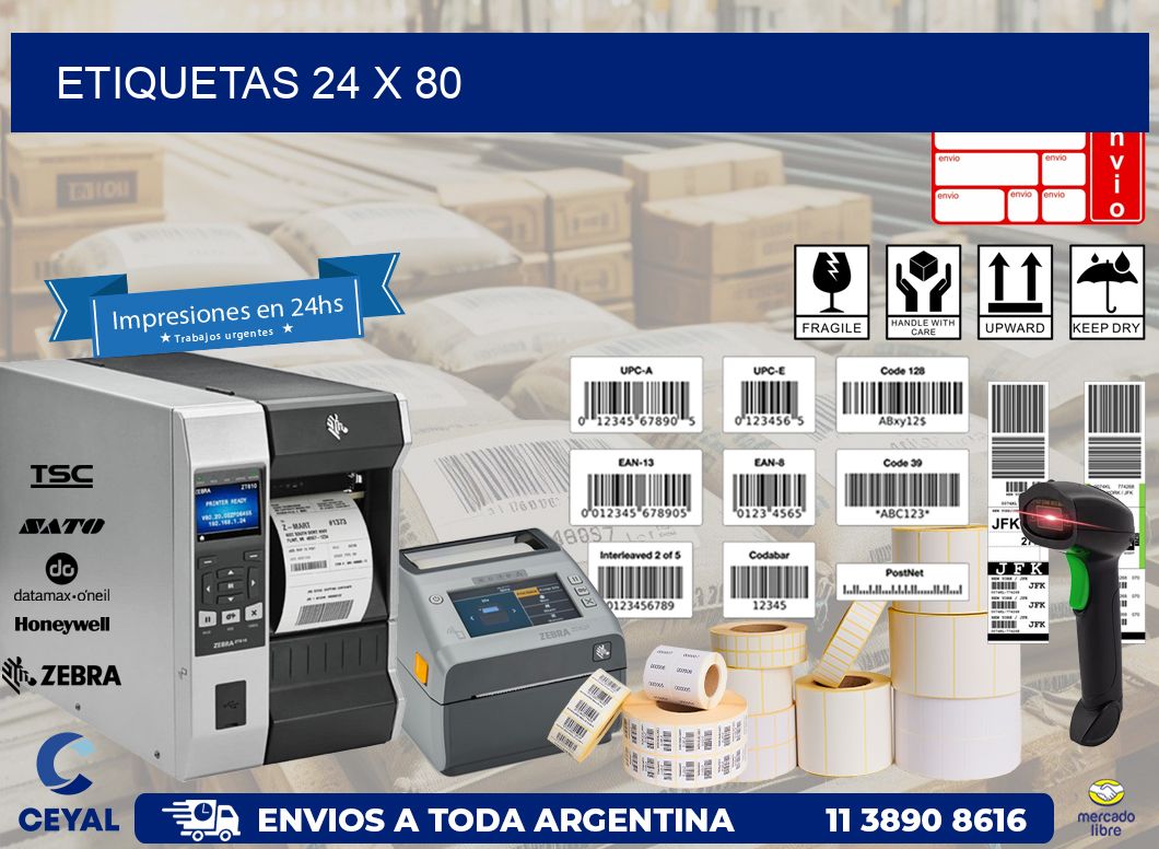 etiquetas 24 x 80