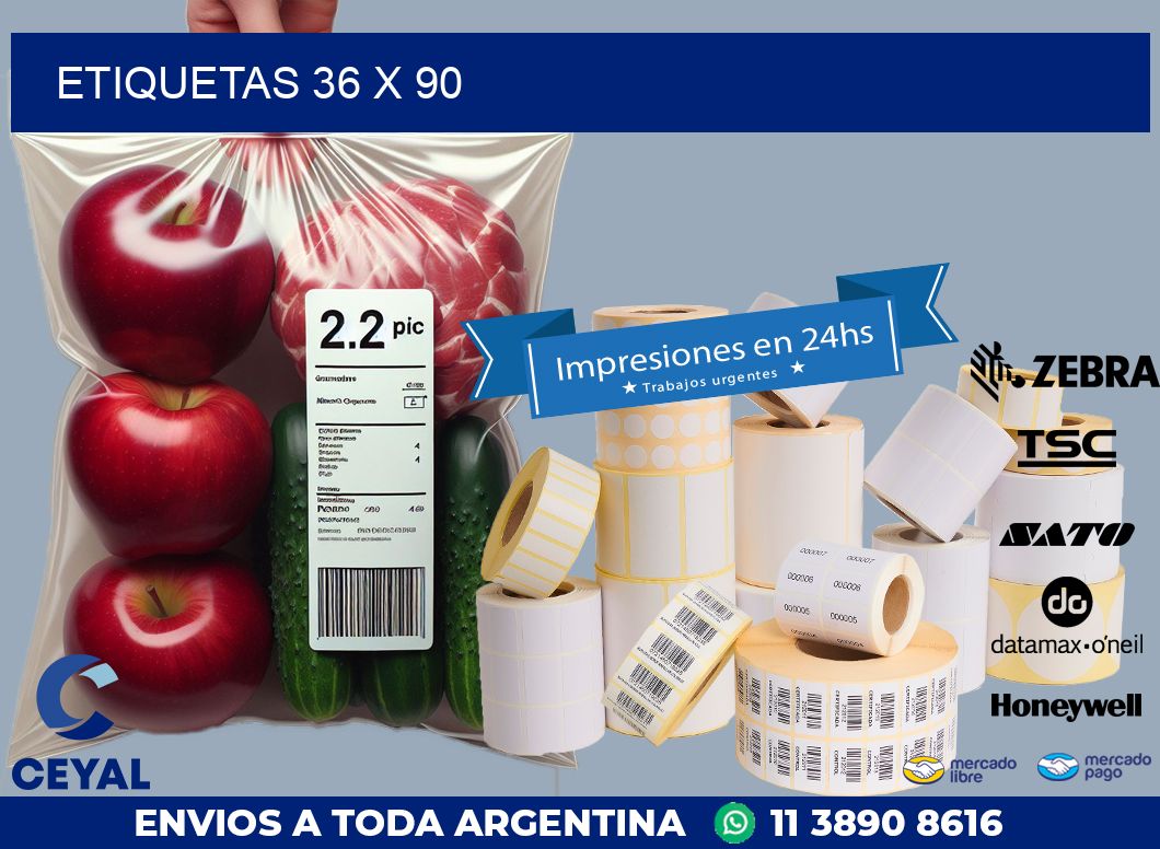 etiquetas 36 x 90