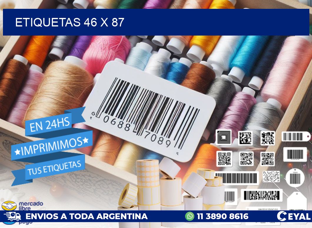 etiquetas 46 x 87