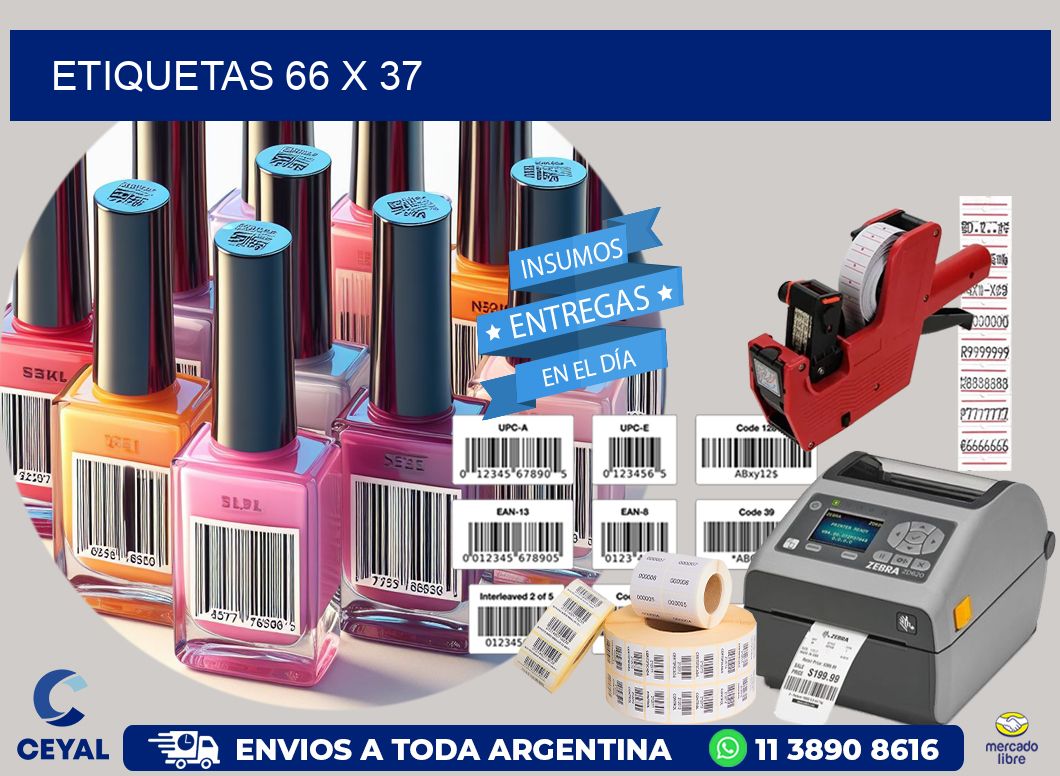 etiquetas 66 x 37