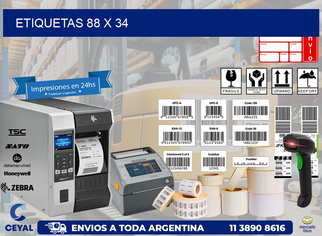 etiquetas 88 x 34