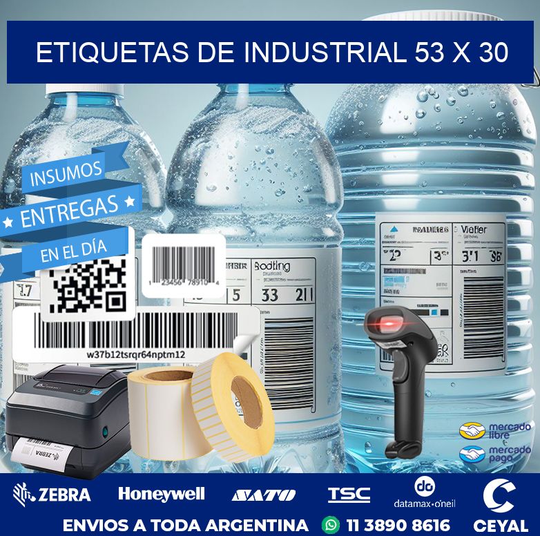 etiquetas de industrial 53 x 30