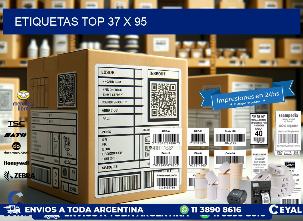 etiquetas top 37 x 95