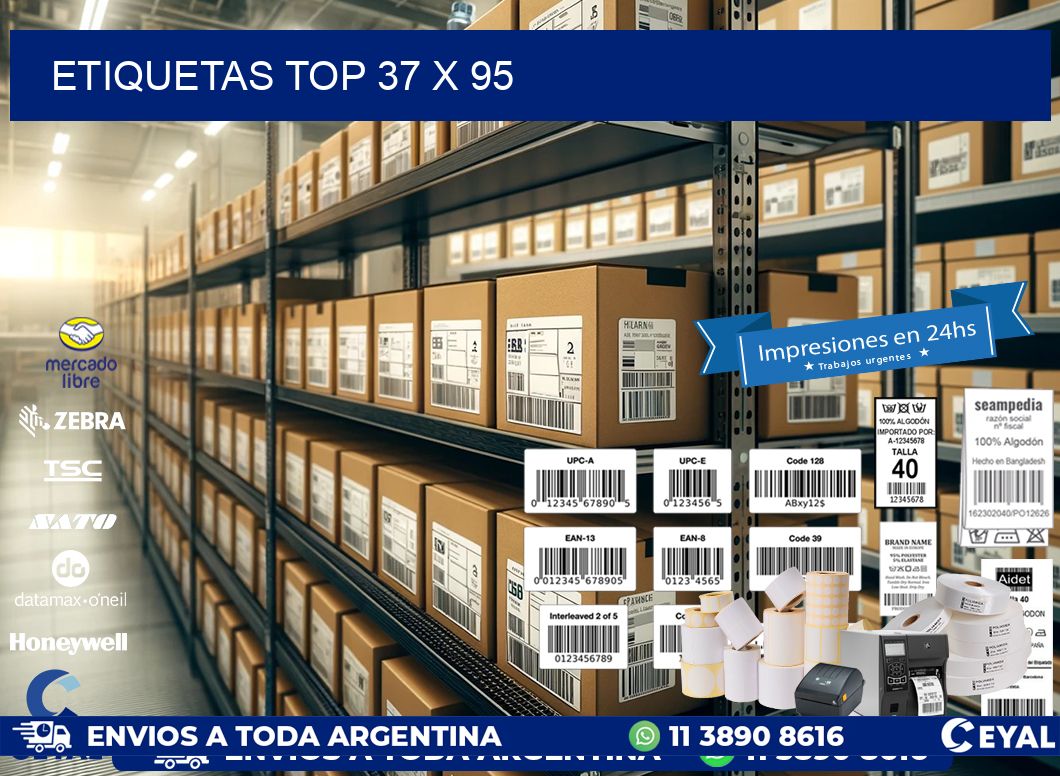 etiquetas top 37 x 95