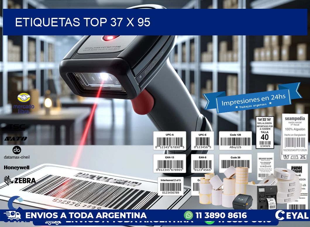 etiquetas top 37 x 95