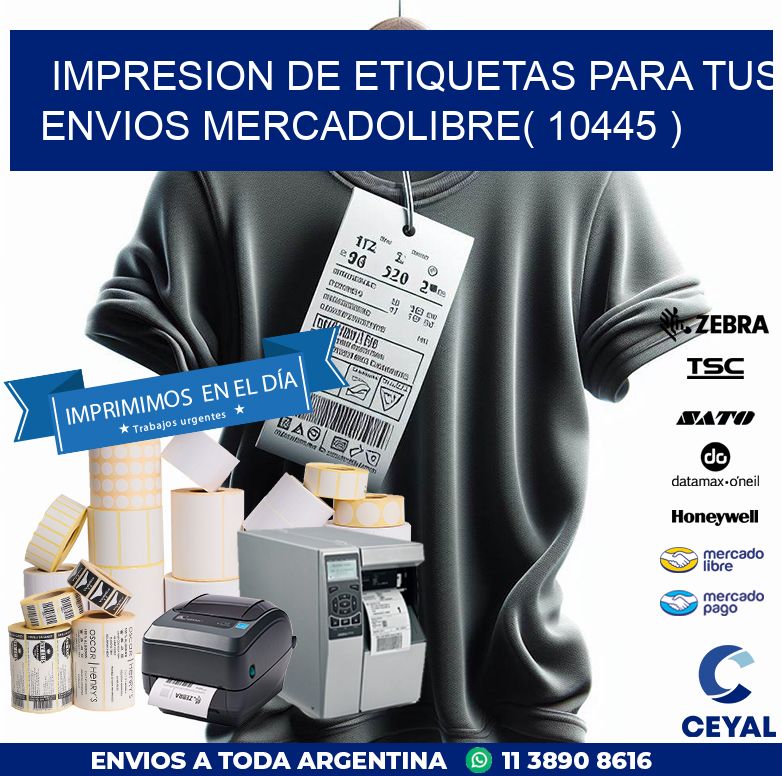 impresion de etiquetas para tus envios mercadolibre( 10445 )
