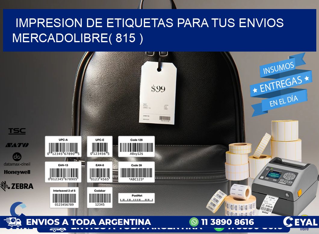 impresion de etiquetas para tus envios mercadolibre( 815 )