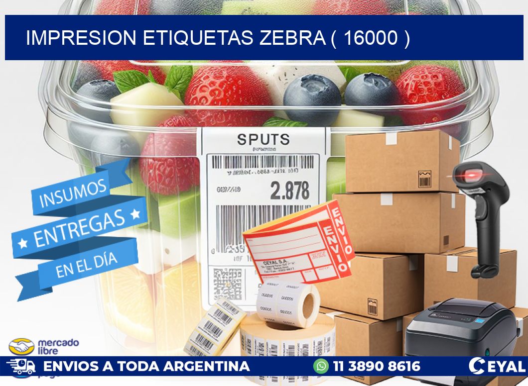 impresion etiquetas zebra ( 16000 )