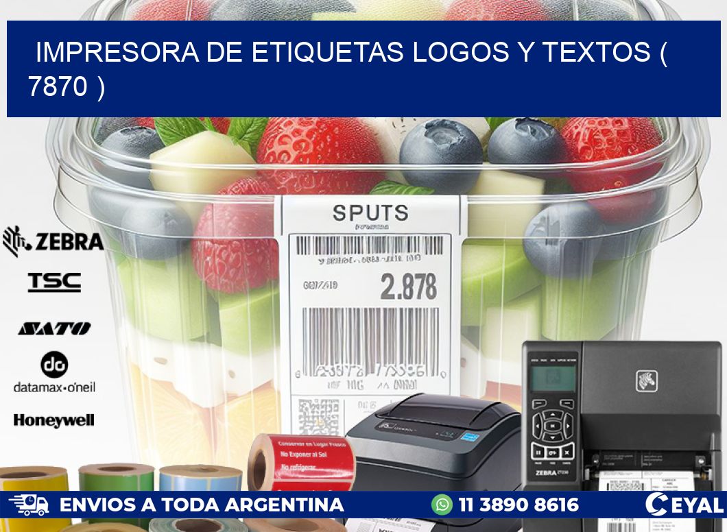 impresora de etiquetas logos y textos ( 7870 )
