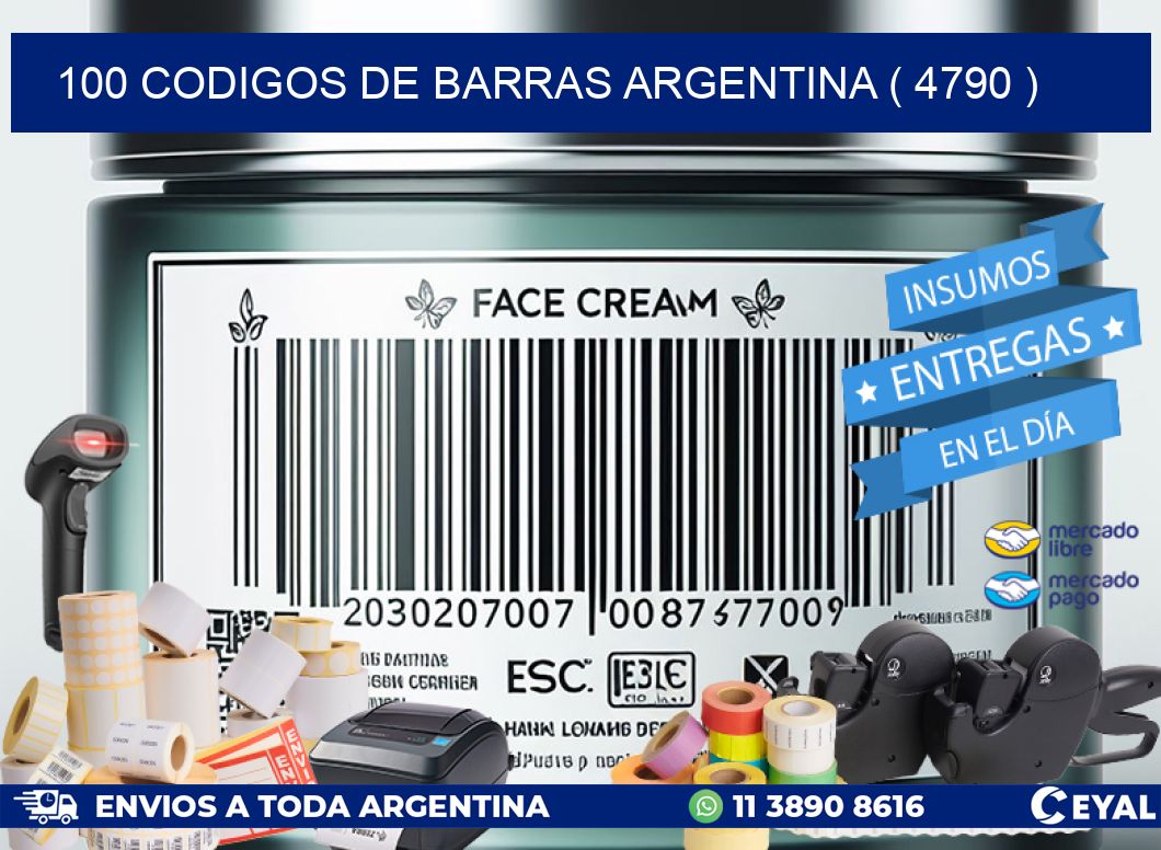 100 codigos de barras argentina ( 4790 )