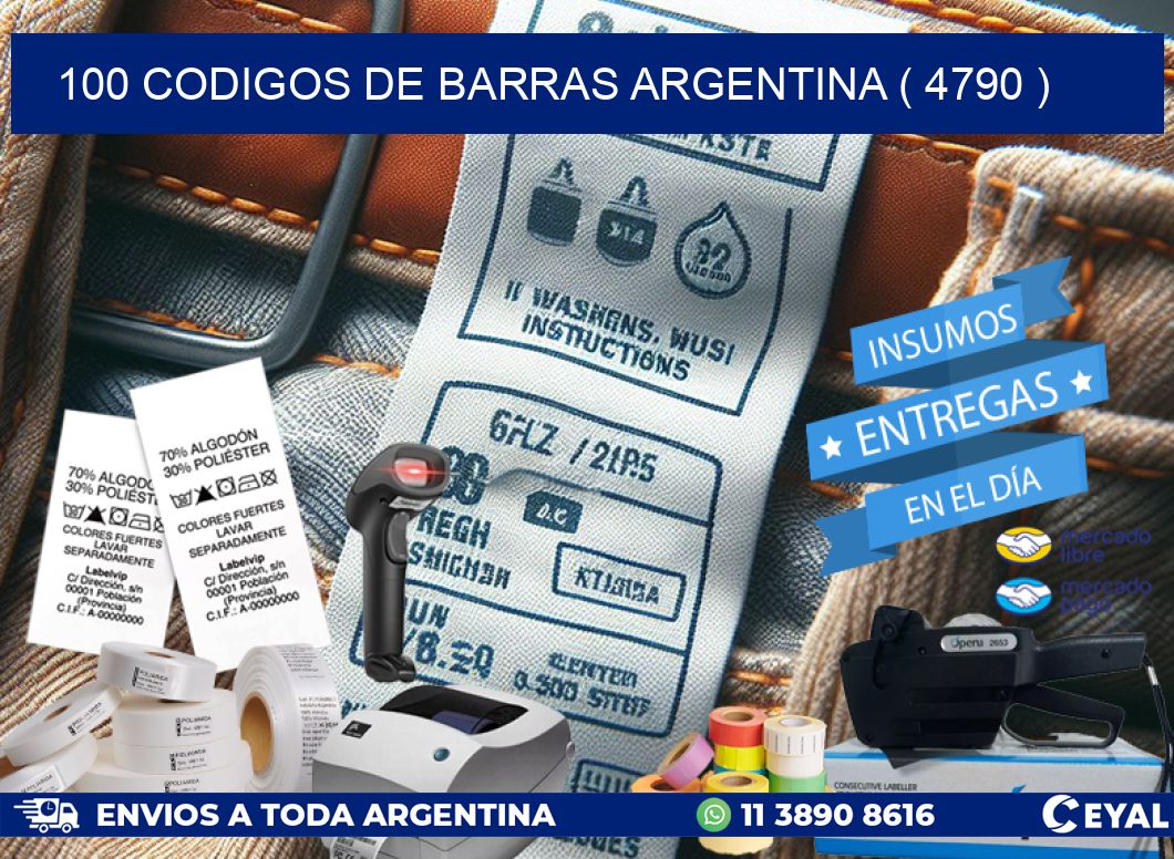 100 codigos de barras argentina ( 4790 )