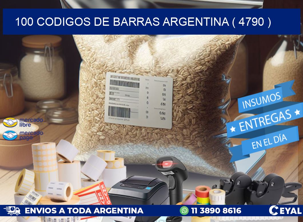 100 codigos de barras argentina ( 4790 )