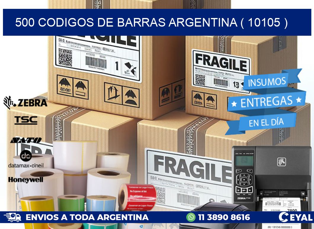500 codigos de barras argentina ( 10105 )