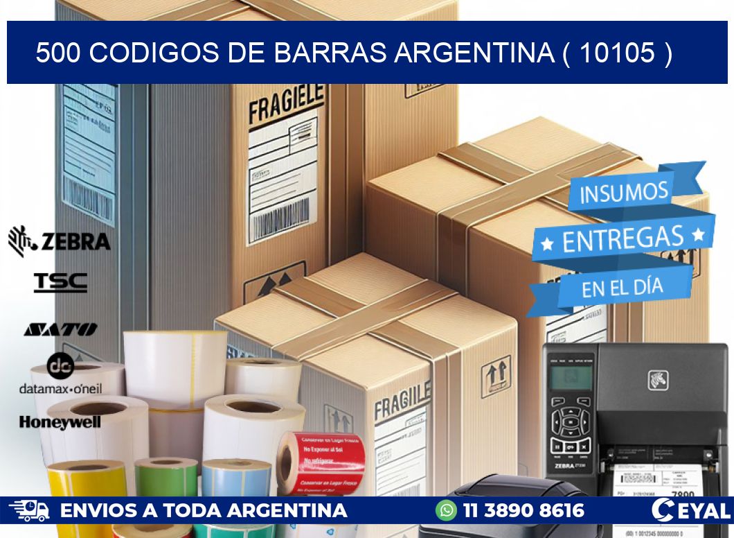 500 codigos de barras argentina ( 10105 )