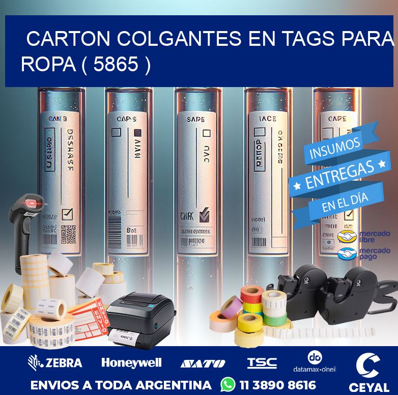 CARTON COLGANTES EN TAGS PARA ROPA ( 5865 )