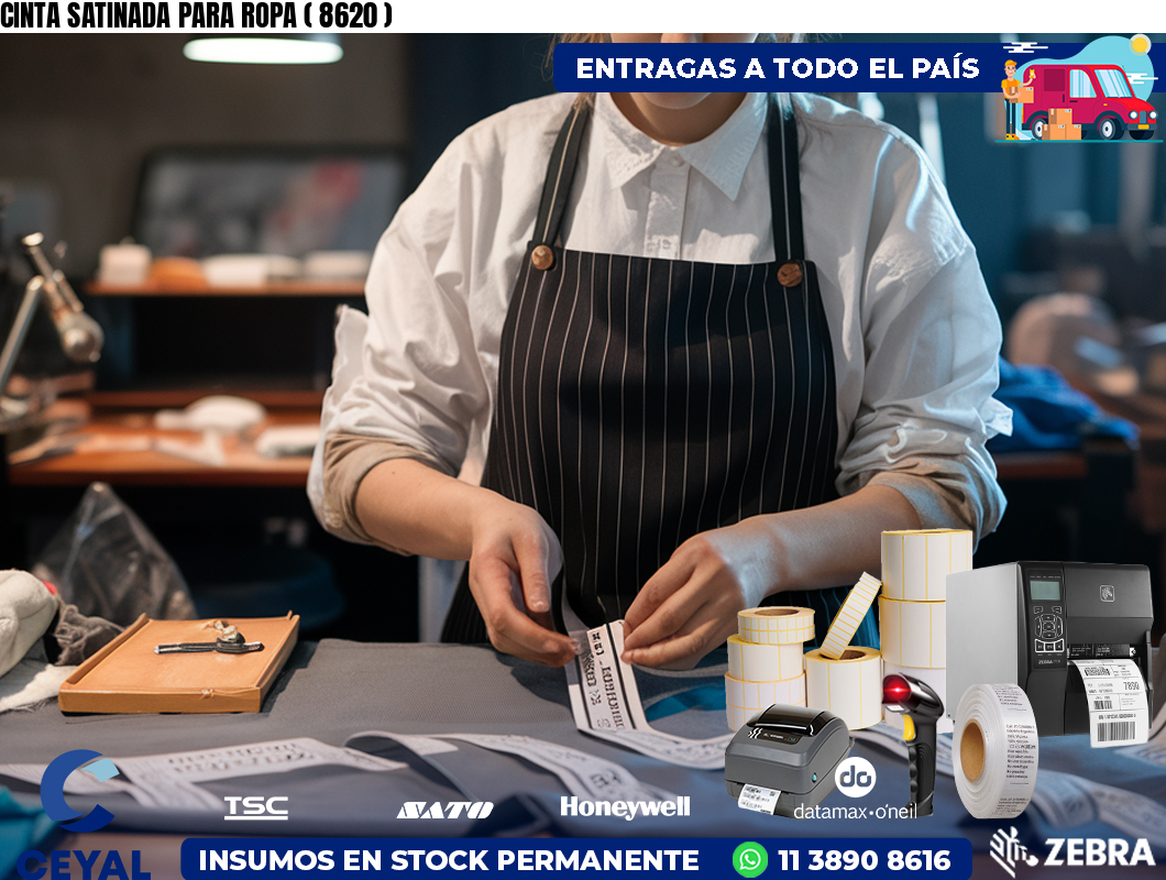 CINTA SATINADA PARA ROPA ( 8620 )