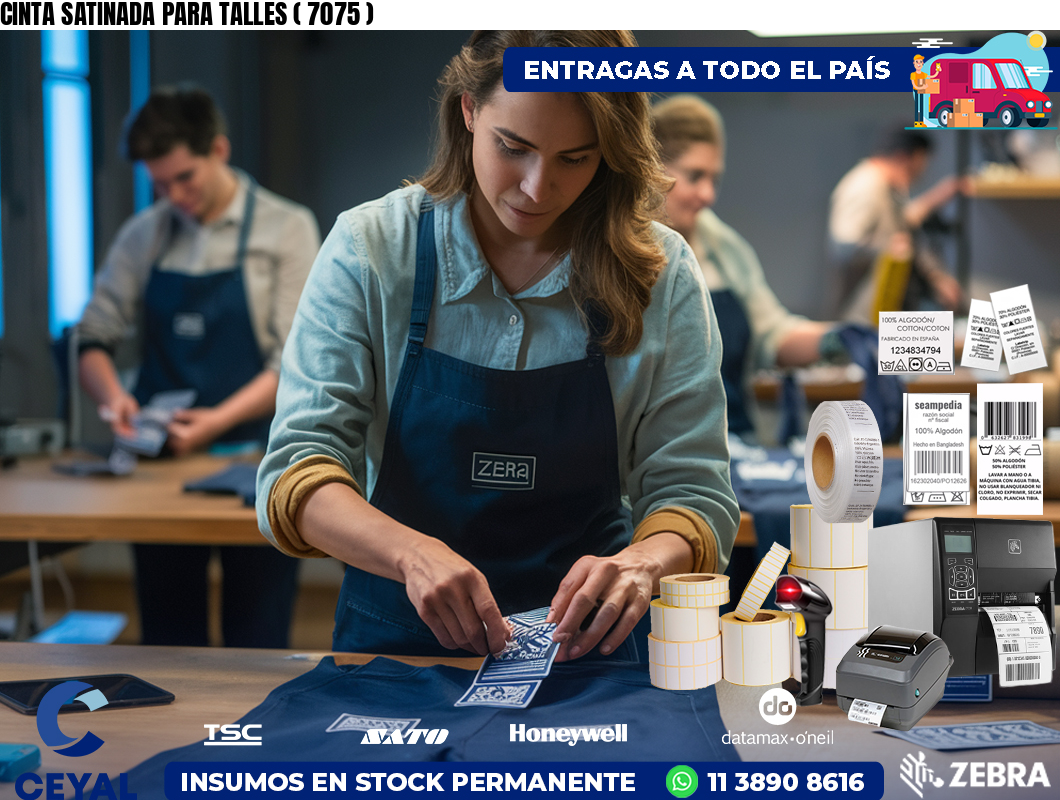 CINTA SATINADA PARA TALLES ( 7075 )