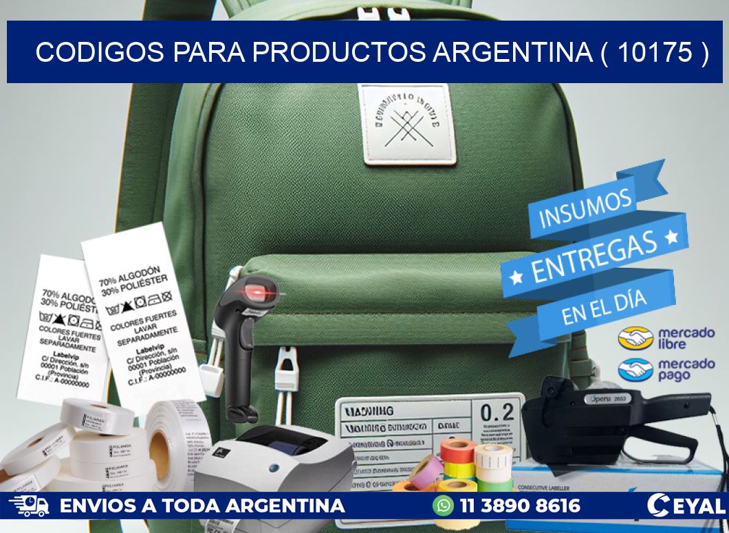 CODIGOS PARA PRODUCTOS ARGENTINA ( 10175 )