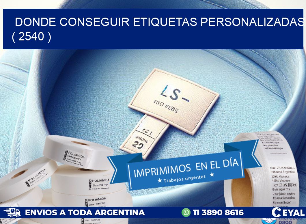 DONDE CONSEGUIR ETIQUETAS PERSONALIZADAS ( 2540 )